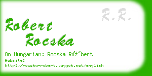 robert rocska business card